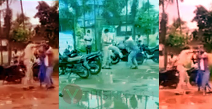 دلت نوجوان کو لات مارنے والا انسپکٹر معطل۔اے پی میں واقعہ