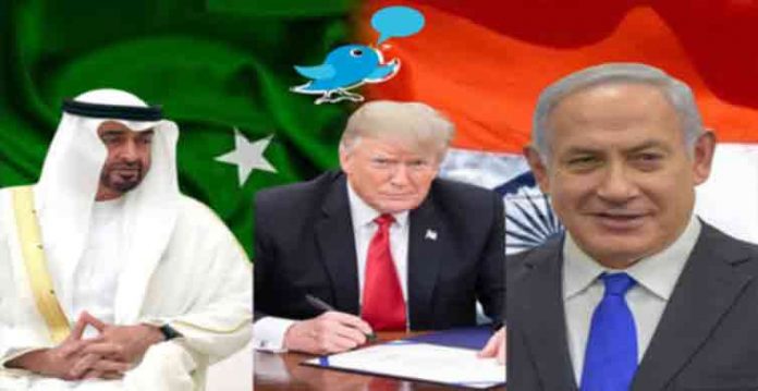 امارات ۔اسرائیل معاہدہ کے بعد ٹوئٹر پر ہند۔پاک صارفین کی سردجنگ