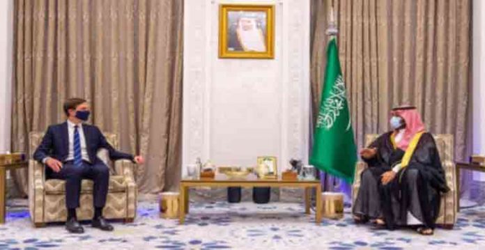 سعودی ولیعہداور امریکی مشیر کی ملاقات میں فلسطین ۔اسرائیل مذاکرات کو دوبارہ شروع کرنے پر زور